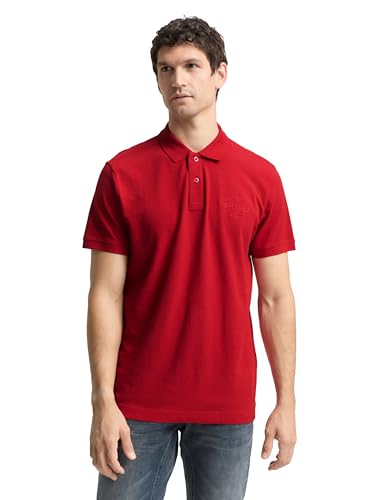 Tom Tailor Herren 1045898 Poloshirt, 12830 - Samba Red, S EU – Ansicht 1