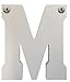 ABELOTS Large Wood Letter Distressed White Wash Alphabet Wall Décor Monogram Letter Alphabet Letters Free Standing Letters Wall Letters (M)