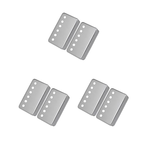3のセットピックアップクランプネジアージェントとエレキギター用ハムバッカーピックアップカバー, 銀