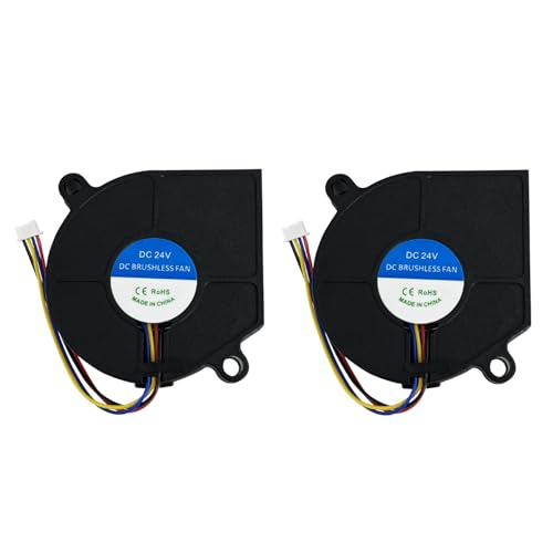 RugooSpink 2PCS Adventurer 5M/5M Pro Hotend Heatsink Fan 5015 DC 24V Print Head Blower Extruder Replacement Brushless Cooling for Flashforge 3D Printer Accessories