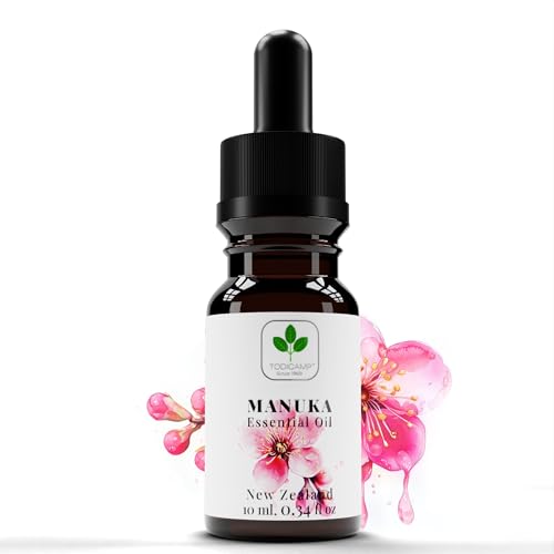 TODICAMP 100% Pure Manuka Oil from New Zealand | Therapeutic-Grade Essential Oil for Wound Care Skin Soothing Nail & Scalp Health