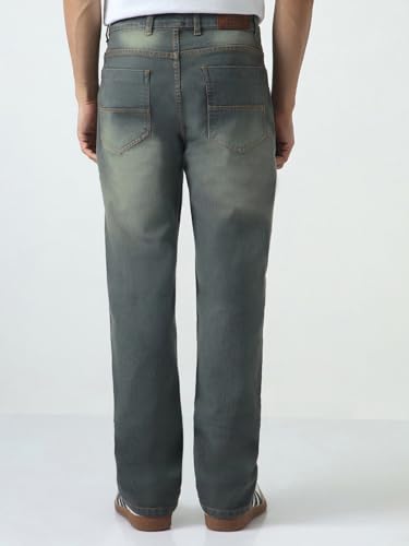 Image of Urbano Fashion Men's Straight Fit Heavy Washed Jeans Stretchable