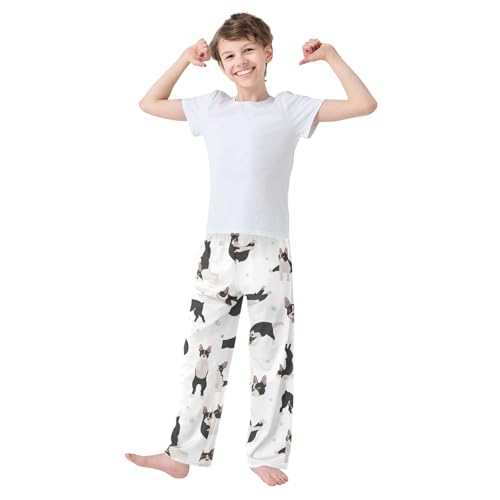 Boys' Pants Boston Terrier Dog Sport Long Bottoms Jogger Pants Elastic Waist Trousers with Pockets S-XL2