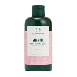 The Body Shop Vitamin E Moisturising Toner (1x 250ml), Lightweight Hydrating Toner for All Skin Types, Cleanses Without Stripping, with Vitamin E & Raspberry Seed Oil, Dermatologically Tested