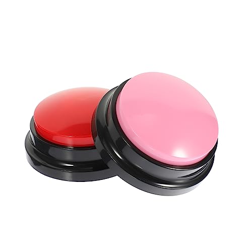 FOMIYES 2sets Dog Interactive Toys Recordable Buttons for Dogs Talking Pet Buttons Portable Supplies Plastic 2pcs*2
