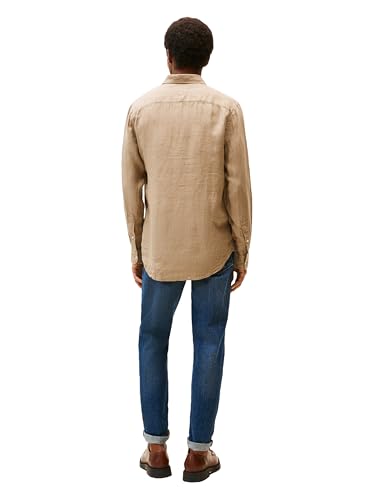 Image of Tommy Hilfiger Men's Long Sleeve Casual Linen Button Down Shirts in Regular Fit