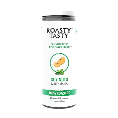Image of Minty Mania Flavor | Roasty Tasty Roasted SOY Nuts Snacks | High Protein, Weight Loss Support, Ready-to-Eat Delight | Zero Cholesterol, Gluten-Free | Healthy and Tasty Roasted Namkeen Snacks (150g)