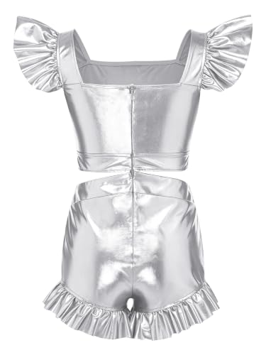 Unitard danse brillant pour filles et short de gymnastique Linjinx - 4