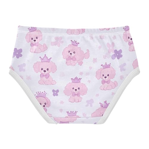 Wusikd Cute Pink Crowns Girls' Underwear Cotton Bows Girls Briefs Soft Toddler Underwear 2T2