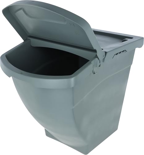 KERBL Futterbox stapelbar 60 Liter – mit Deckel, Kunststoff (Abmessungen 57,8 × 39 × 49 cm, Gewicht 2.582 kg, Kunststoff) 3210253