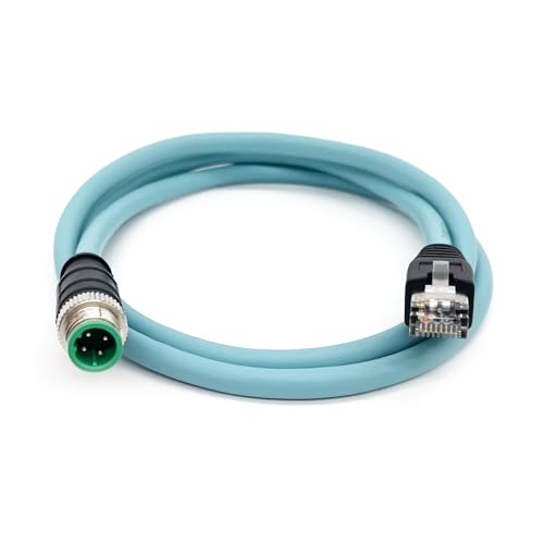 Cable Ethernet Cat5e M12 4Pin a RJ45 1m PVC Industrial miniatura 1