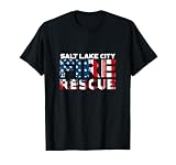 Salt Lake City Utah Fire Rescue Department Firefighters Duty T-Shirt