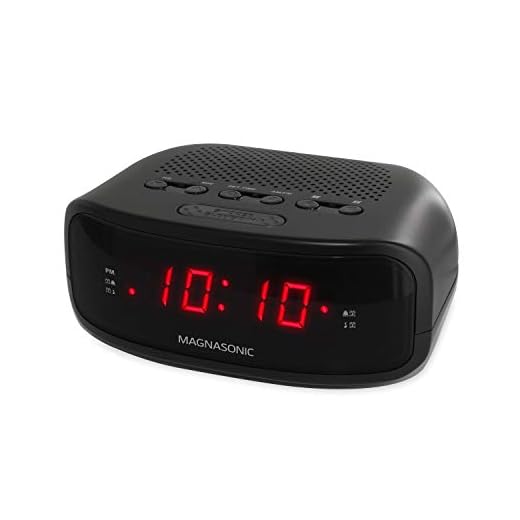 Magnasonic Digital AM/FM Clock Radio with Battery Backup, Dual Alarm, Sleep & Snooze Functions, Display Dimming Option (EAAC200)