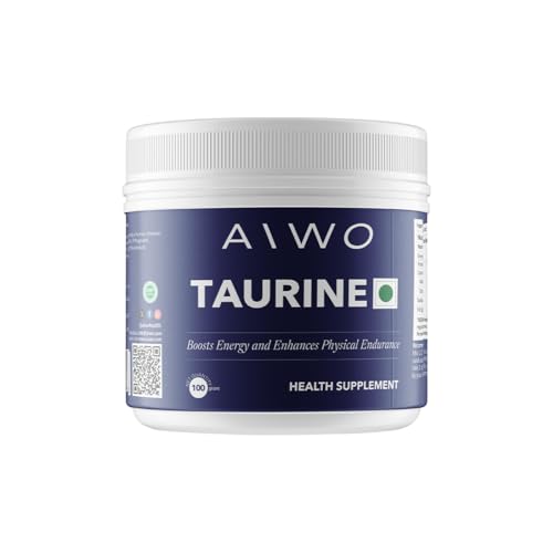 Image of AIWO Taurine Powder 100 g | 100% Pure Amino Acid Supplement | Supports Metabolic & Nervous System Wellness | Vegetarian & Gluten-Free