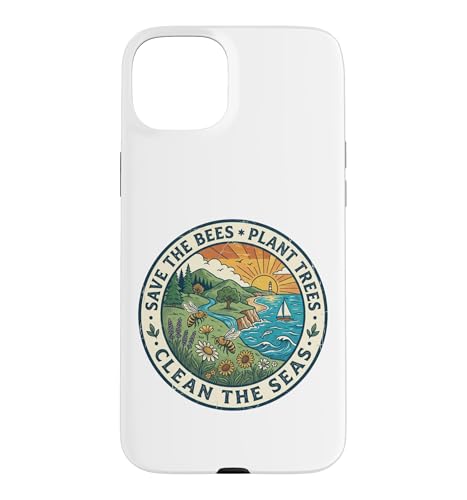 Save The Bees Plant Trees Clean The Sea �X�}�z�P�[�X iPhone 15 Plus �p