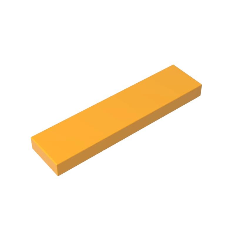 Gobricks 2431 Foundation Plate Tile 1x4 with Groove 50 Pieces GDS-563 Compatible with Lego Building Blocks Color:Bright Light Orange โ image 1