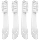 Toothbrush Replacement Heads Compatible with Quip Sonic Toothbrush-Soft Bristle Adult Refill Toothbrush Heads, Light Gray, 4-Pack