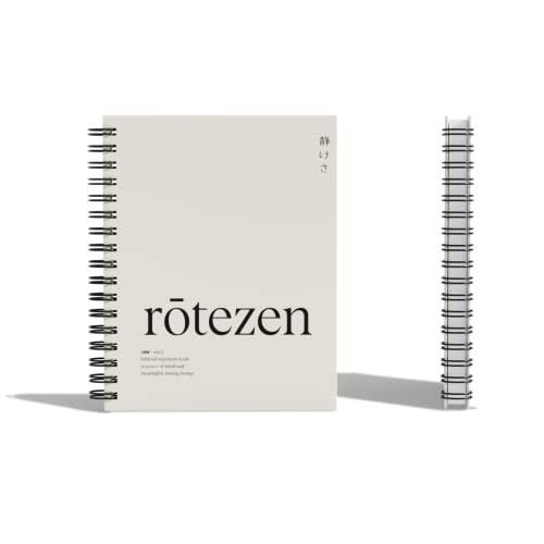 Komuso Design Rotezen Guided Journal for Men and Women - 3-Month Weekly Planner - Self-Paced Mindfulness Journal with Daily Prompts - Expert-Designed for Transformation and Stress Relief
