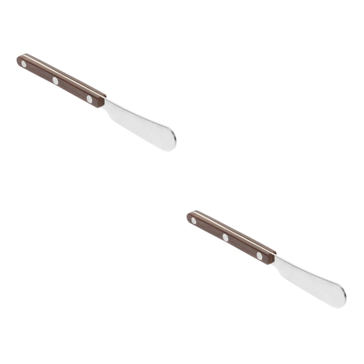 KICHOUSE 2pcs Butter Knife Jam Scraper Cheese Convenient Butter Spatula Ergonomic Butter Spatula Convenient Honey Spreader Convenient Honey Spatula Butter Accessories Abs Brown
