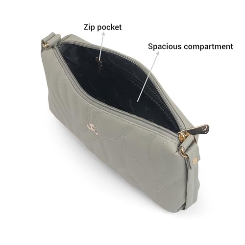 Image of Mochi Women Casual Faux leather Soft Body Zipper closure Quilted Sling Bag