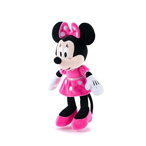 Disney 6315870357 - Peluche de Minnie Mouse, juguete de peluche de Minnie Mouse con vestido rosa, 17 pulgadas, a partir de 0 meses
