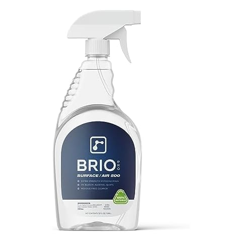 BRIOTECH Surface/Air 500, Pure Hypochlorous 500 PPM for ULV Foggers Sprayers & Humidifiers, Professional Cleaner Deodorizer for Dental, Offices, Schools, Homes, Peroxide Free, 32 fl oz Cover