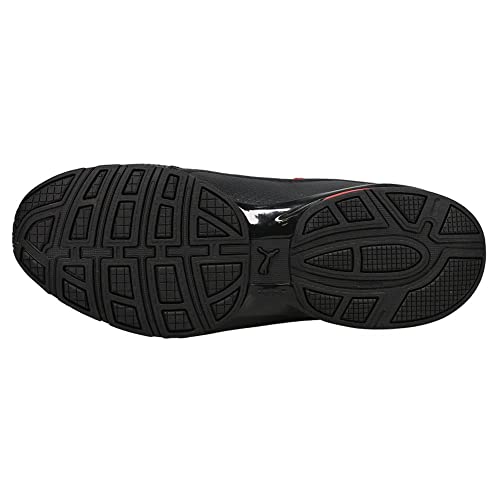 Image of PUMA mens Axelion Running Shoe, Black /High Risk Red, 7.5 US