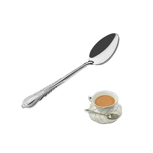 Teaspoon mini 12 Pieces Stainless Steel Demitasse Espresso Spoon Mirror Polished Dishwasher Safe Rust and Heat Resistant (12)