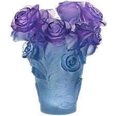 置物 passion Amazon.com: Daum Crystal Rose Passion Blue Purple Vase 05287-3