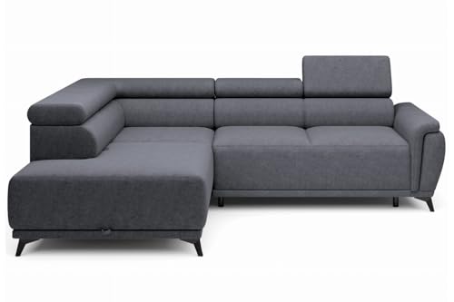 Friderik Atlanta - Divano angolare con funzione relax, schienale allungabile (Rosario 457, sinistra)