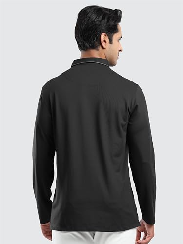 Image of STELLERS Men's Full Sleeve Polo T-Shirt | Premium Cotton | streatchable | Enzyme bio Washed | Feather Touch Feel | Sustainable
