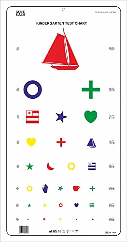 Image of Kindergarten Distance Vision Chart with Color Symbols 6m / 20ft