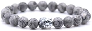 silver buddha face bracelet