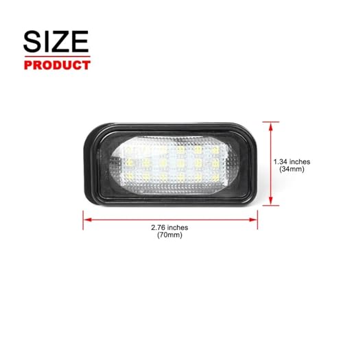 Luz de matrícula LED para Chrysler Crossfire Coupe 2003-2008 blanca 4