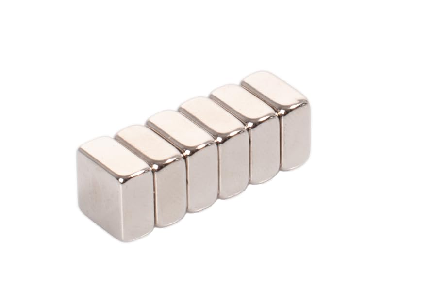 Pavo Neodymium Magnets for Glass Magnetic Boards, 10 x 10 x 5 mm, Pack of 6