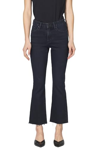 DEAR JOHN Jeanne Flare Mid Rise Jeans for Women Cropped Clean Hem - Joji - Size 27