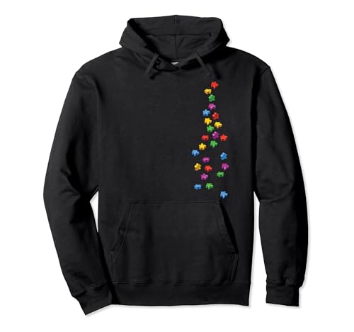 Falling Meeples - Composants de jeu de société Sweat à Capuche