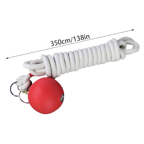 350cm Rope Dart Hammer Throw Practice Rope Dart Trainer Rubber Weight Throw Exercise Ball for Chinese Traditional Kung Fu Speed Fitness Strength Training - Thumbnail 4