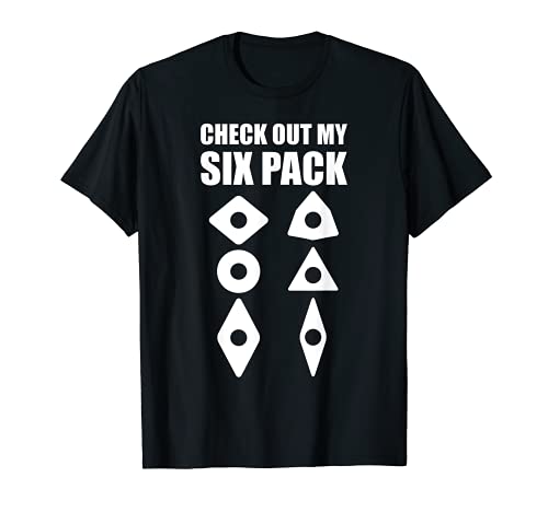 Check Out My Six Pack con inserti indicizzabili. Ideale per operatori di tornio, frese, programmatori CNC e operatori di macchine da taglio. Divertente idea regalo per compleanno e Natale per operatori di macchine da taglio e meccanici industriali.