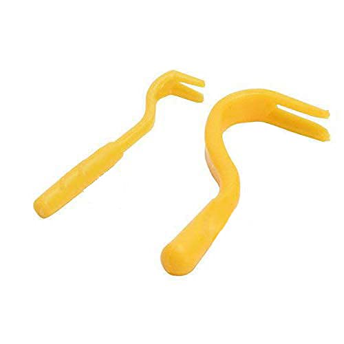 Sage Square Tick Hook - Effective Tick, Lice, Flea & Mite Remover Tweezer, All Pets & Humans - Easy-to-Use Hook Twist Tool - 2Pcs/Set with Different Sizes - Ensures Healthy Care for Dog, Cat (Yellow)-image-24
