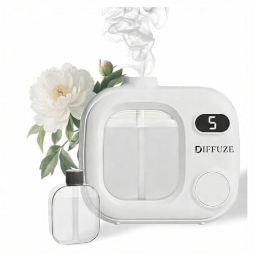 Image of Diffuze Smart Aromatherapy Diffuser Machine | Essential Oil Aroma Diffuser for Home, Bedroom & Office | Ultra Quiet <25dB | 5-Speed Fragrance Control | Wall Mounted & Tabletop Use | LED Display