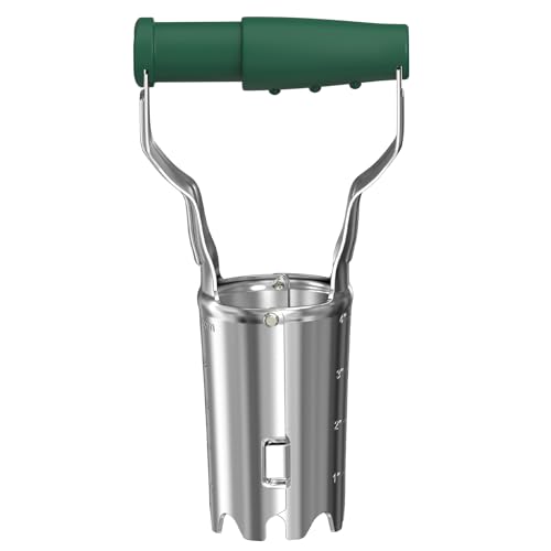 FLORA GUARD Bulb Planter with Depth Mark - Ideal Bulb Transplanter for Planting (Green)