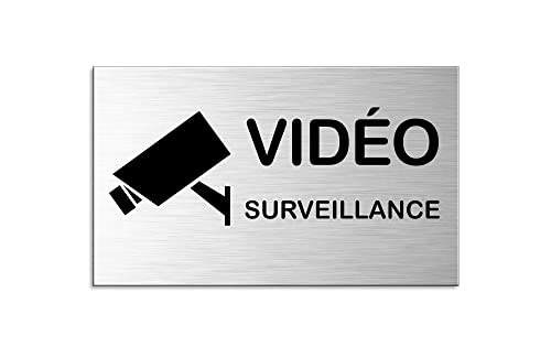 Targhetta video di sorveglianza in alluminio