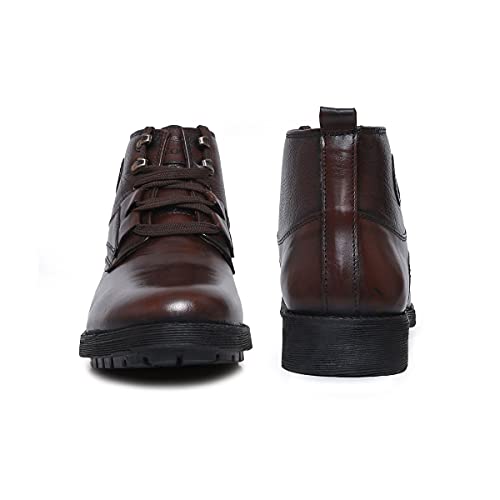 Image of Zoom High Ankle Genuine Leather Shoes Boots for Men Formal Casual Branded A-4701 | Men's Ankle Boots With Laces | High Ankle Formal Shoes for Men Leather Boots Branded | 100% Pure Leather