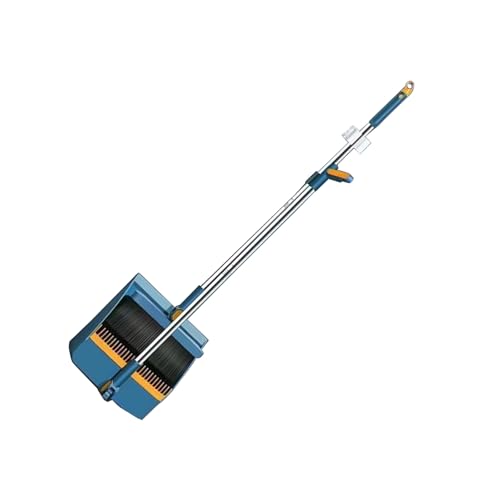 XuQiZZpp Juego de escoba y recogedor de durabilidad con cabezal giratorio para un uso cómodo en escuelas, tiendas, herramientas de oficina en casa