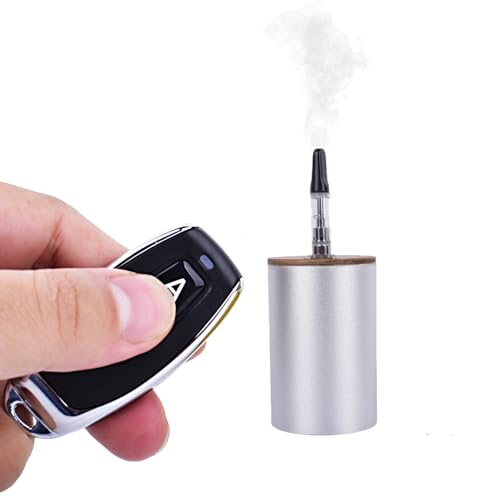 Máquina de humo portátil con control remoto - Diseño compacto con múltiples variantes, ideal para eventos, fotografía y teatro (blanco plateado) miniatura 1