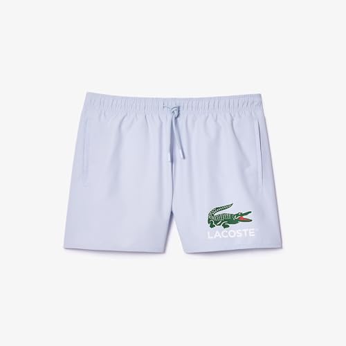 Image of Lacoste Men's Croc Print Swim Trunks