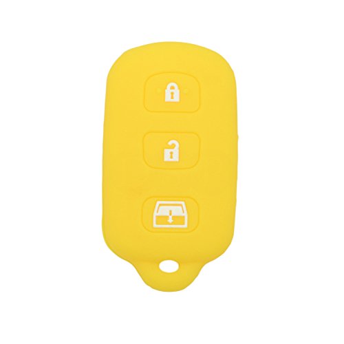 BROVACS Silicone Cover Protector Case Holder Skin Jacket Compatible with TOYOTA 3+1 Button Remote Key Fob CV2410 Yellow - Image 2