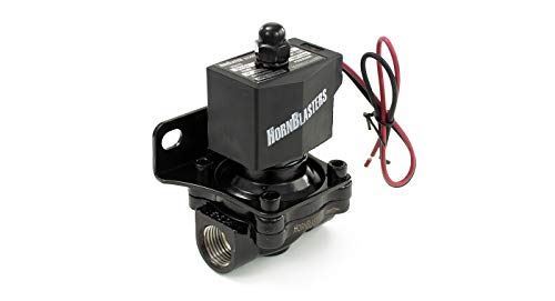 Hornblasters 1/2" 12V Stainless Steel Electric Air Valve (Black) #TOP2