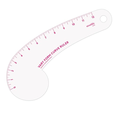 KEARING 12 Vary Form Curve Ruler - Clear French Hip Pattern Making Ruler